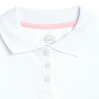 Wonder Nation Girls School Uniforma Polo košulja s dugim rukavima, 2-pack, veličine 4-18