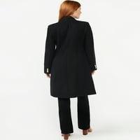 Besplatni ženski kaput s dvostrukim grudima, srednja težina