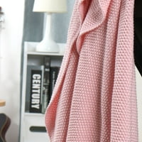 Jedinstveni prijedlozi mekana deka od čistog pamuka pletena kabelom u ružičastoj boji 59 78