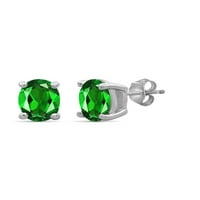 Jewelersclub Carat T.G.W. Chrome Diopside Sterling Silver Stup Naušnice