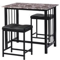 Industrijski stil 3-komadića set kuhinjskog brojača visina set stola za blagovaonicu, bar stol s stolicama za industrijski