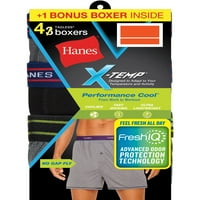 Hanes Mens X-Temp Performance Cool Boxer, + Pack