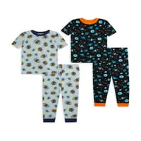 Sveta Eva Baby and Toddler Boys kratki rukav Snug Fit Pamul Pijama, set