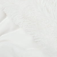 Dekorativni pokrivač od FAA krzna s jastučnicama, 5060 u bijeloj boji