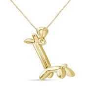 Ogrlica sa srebrnim lancem za žene - srebrna ogrlica od žirafe prekrivena 14k zlatom-Šik, zapanjujuća srebrna ogrlica-poklon