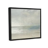Stupell pješčana plima ocean horizont pejzažno slikanje crni plutač uokviren umjetnički print zidna umjetnost umjetnost
