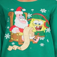 Ženski Božićni pulover s pozadinskim osvjetljenjem SpongeBob
