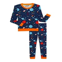 Pidžama Set za dječake, gornji dio dugih rukava i duge hlače, veličine 4-12