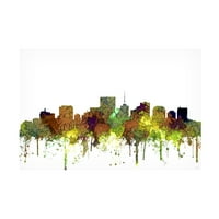 Marlene Watson 'Richmond Virginia Skyline Safari Buff' Canvas Art