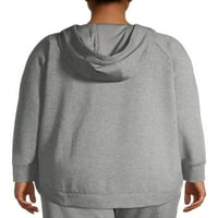 Ženski pulover od mekog flisa Plus Size a-line majica s kapuljačom