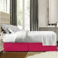 14 skrojena plisirana suknja za krevet s naborima od prašine, AA, vruće ružičasta