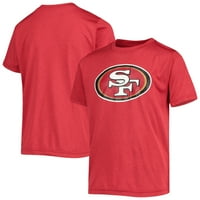 Mladi heathered Scarlet San Francisco 49ers majica logotipa