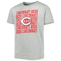 Mladi siva Cincinnati Reds Ponovite majicu logotipa