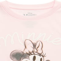 Grafička majica Minnie Mouse Girls s kratkim rukavima, veličine 4-16