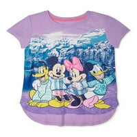Grafička majica za odmor Minnie Mouse Girls, veličine 4-16