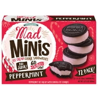 Mad Minis sladoledni sendviči s kolačićima - pepermint 12oz
