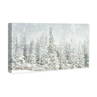 Wynwood Studio za odmor i sezonska zidna umjetnička platna ispisuje 'čarobna snježna drveća' zimski dekor - siva,
