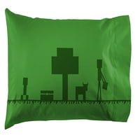 Minecraft Icon Adventure set s dvostrukim mikrofiberom, plavo zelena, igračka posteljina