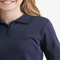 Justice Girls Uniform Polo majica s dugim rukavima, 2-pack, veličine XS-XLP