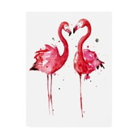 Zaštitni znak likovna umjetnost 'Pink Flamingos' platno umjetnost Sam Nage