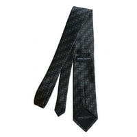 James Cavolini Italija teksturirana bijela i siva točkica crna kravata vrata