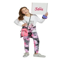 Justice Girls Holiday Poklon Bo 4-komad odjeće s kapuljačom, joggersima, grafičkom majicom i torbom, veličine 5-18