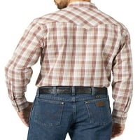 Muška Karirana košulja u zapadnom stilu s dugim rukavima