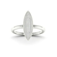 1 4CT TDW Diamond 10Kwhite Gold Marquise oblik klastera modni prsten
