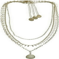 Time i TRU ženske tri reda viseće kamenje slojevite ogrlice Set Iron Mesing ogrlica 16 18 20
