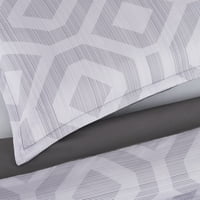 Serta jednostavno čisti teksturirani geometrijski set za posteljinu s 5 komada, blizanac XL