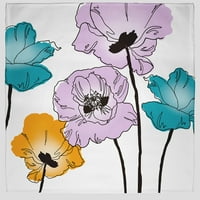 Jednostavno Daisy Popping Poppies Fleece bacajte pokrivač, lilac, standardno bacanje