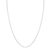 Singapurska lančana ogrlica od bijelog zlata 14k 24 - Uniseks