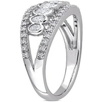 Carat T.W. Dijamant 10kt bijelo zlato prsten od sedam kamena