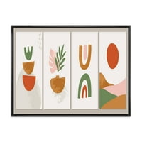 DesignArt 'Sastav minimalistički od organskih oblika vi' moderno uokvirena platna zidna umjetnička tiska