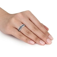 Miabella Women's Ct. Sapphire i Carat T.W. Dijamantni prsten od 10kt bijelog zlata