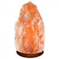 Čista himalajski kristalna stijena ružičasta sol svjetiljka prirodni oblik 12- lb x-velika s poliranom neem drvenom