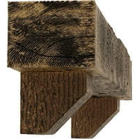 Ekena Millwork 4 H 6 D 48 W grubo pilana drvena kamin Mantel Kit W Ashford Corbels, prirodni zlatni hrast