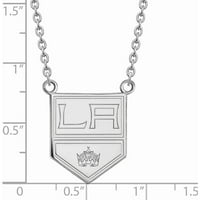 Logoart Karat Bijelo zlato NHL Los Angeles kraljevi veliki privjesak s ogrlicom