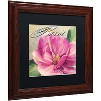 Zaštitni znak likovna umjetnost Pink Magnolia I Canvas Art by Color Pekara Black Matte, drveni okvir