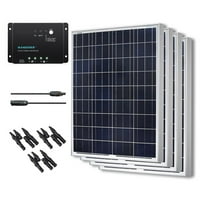 Renogy 400W 12V solarna ploča Ponokristalni snop Off Grid Power Kit za RV čamce kabine Aplikacije