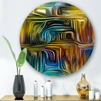 DesignArt 'Spiral Fusion u boji' Moderni krug metal zida - disk od 11