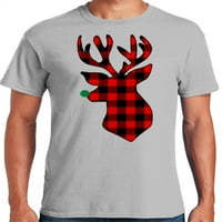 Muška grafička majica sa sobovima i svečanim božićnim blagdanom u Americi