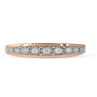 Ženski prsten za godišnjicu braka od ružičastog zlata od 10 karata s dijamantom od 16 karata