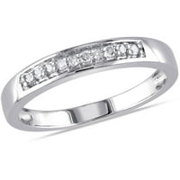 Dijamantni naglasak Sterling Silver Polu-Etenterity prsten