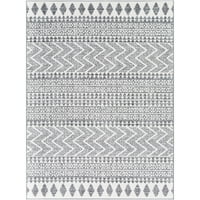 Umjetnički tkalci Cesar marokanski tepih, siva, 6'7 9 '