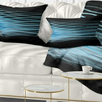 DesignArt svijetloplavi fraktalni plamen - Sažetak jastuka za bacanje - 12x20