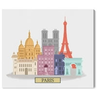Pariz šareno Pariško slikarstvo umjetnički tisak na platnu