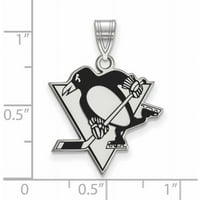 Logoart NHL Pittsburgh Penguins Sterling Silver Veliki privjesak