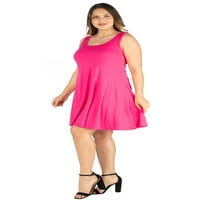 Cvjetna fit i flare haljina za žensku veličinu