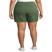Terra & Sky Women's Plus Size Atleisure pletene kratke hlače